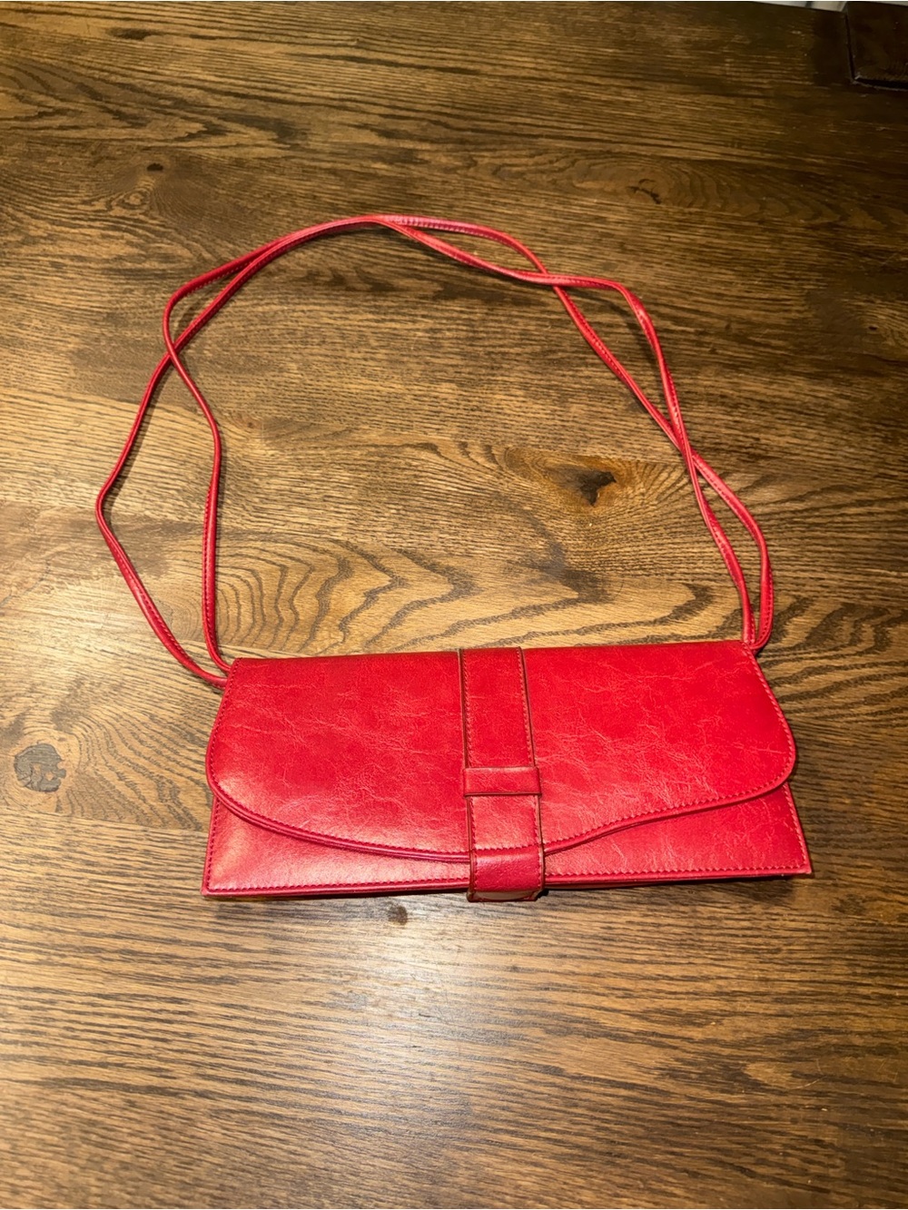 Sabina New York Red Crossbody Clutch Bag